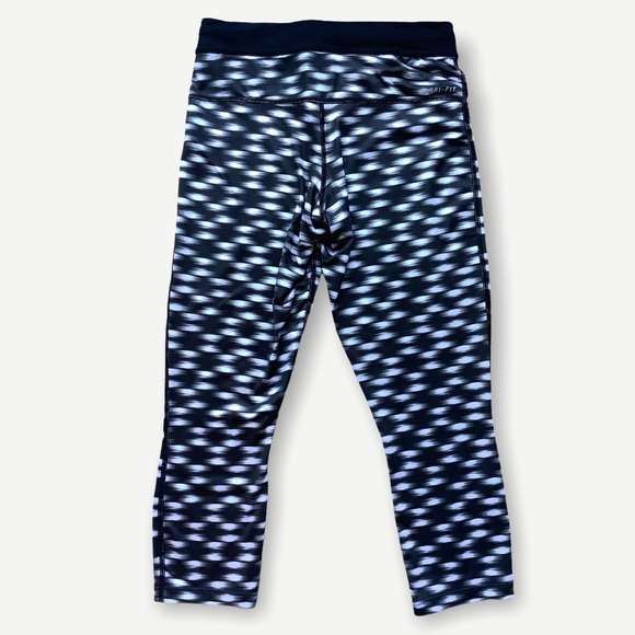 Nike Running Capris Leggings Black & White Sz XS - Picture 6 of 8